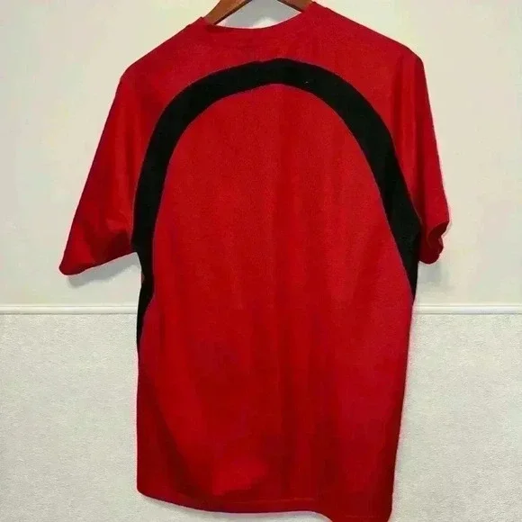 Vintage Nike Men’s Training Gym Shirt Swoosh Logo Red Size M Outdoors - Picture 5 of 7